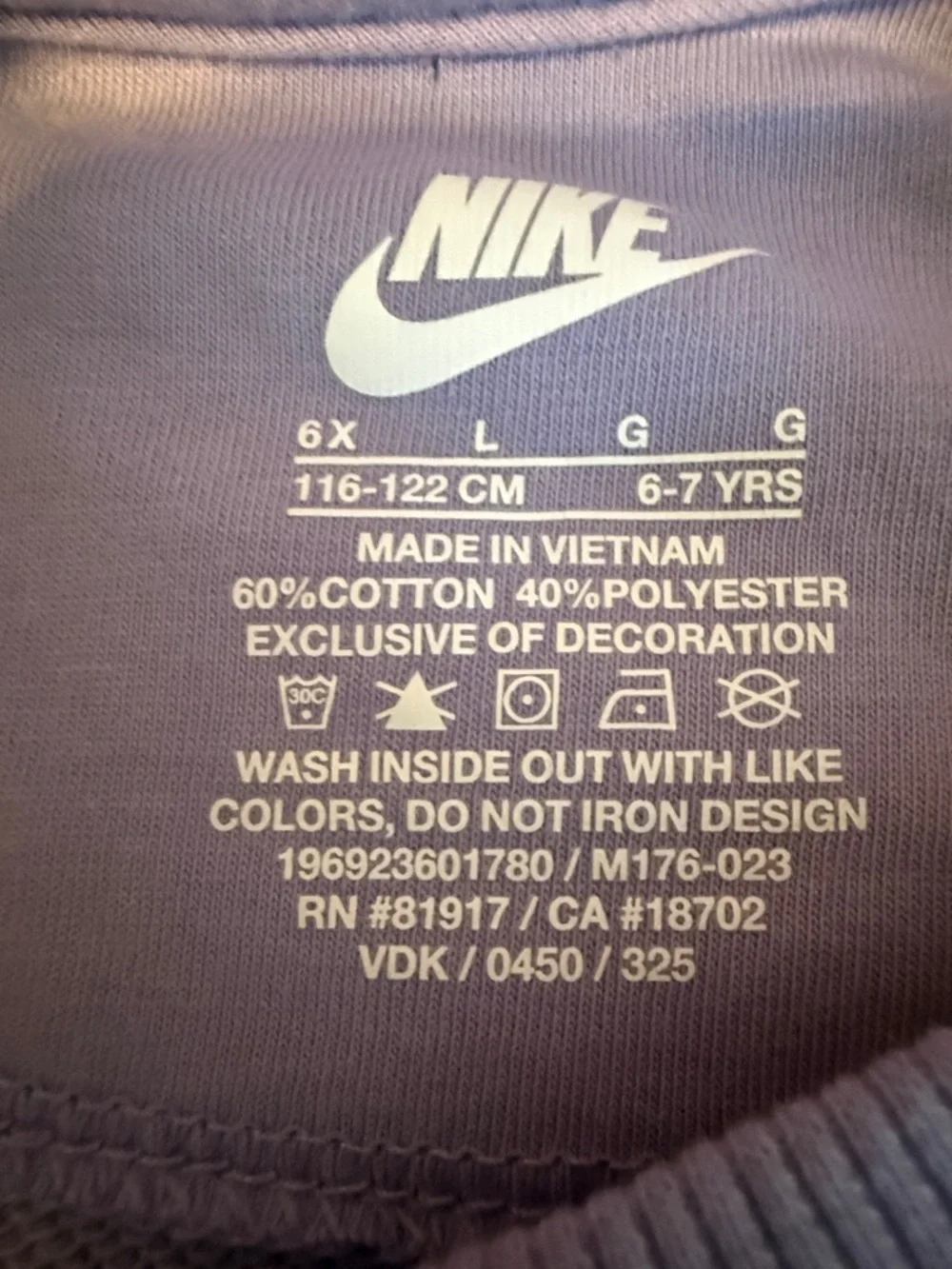 Nike Lavender Crewneck with Purple Floral Skirt - Picture 2 of 2